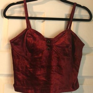 Red Velvet Crop Top